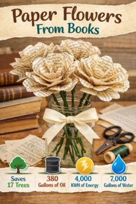 Paper Flowers From Books