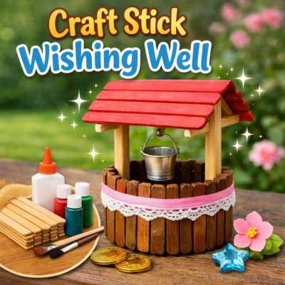 Craft Stick Wishing Well