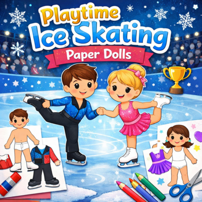 Playtime Ice Skating Paper Dolls