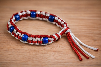 Patriotic Macrame Bracelet Craft