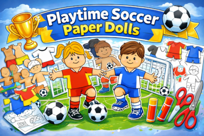 Playtime Soccer Paper Dolls