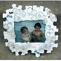 Recycled Puzzle Bubble Frame