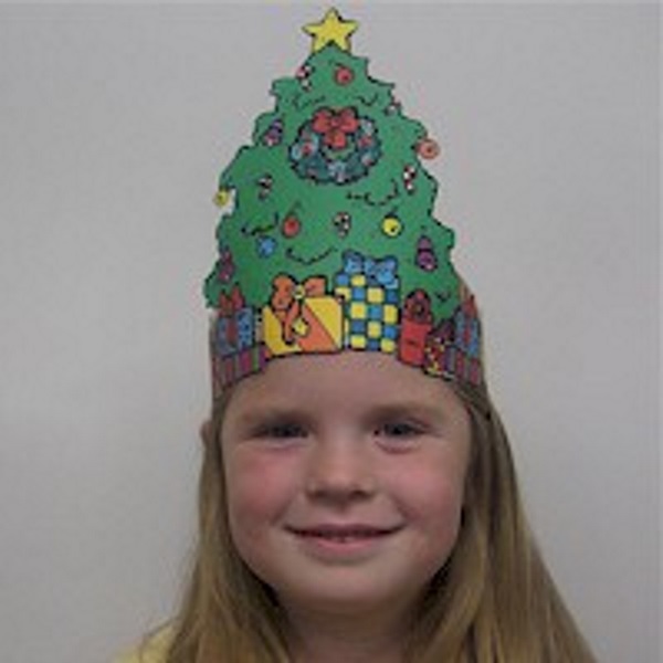 Printable Christmas Tree Crown Craft