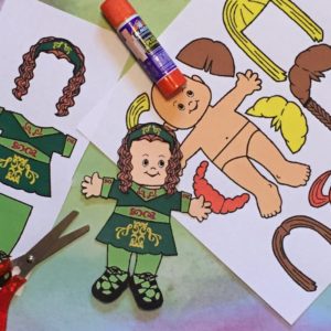 Irish Step Dancing Paper Doll