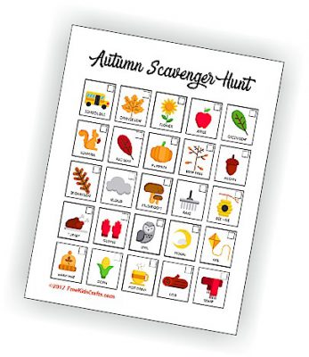 Printable Autumn Scavenger Hunt