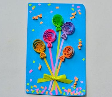 Quilled Balloon Card