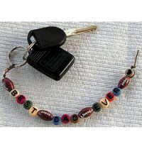 Best Dad Ever Beaded Key Chain