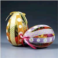Ribbon and Paper Eggs