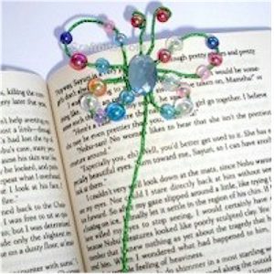 DIY beaded butterfly bookmark