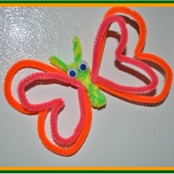 Pipe Cleaner Butterfly Magnet