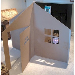 How To Make A Cardboard Playhouse