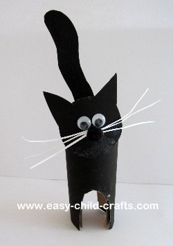 Cardboard Tube Black Cat