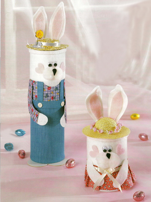 Cardboard Tube Bunny Candy Holders
