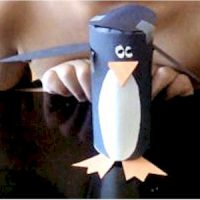 Cardboard Tube Penguin