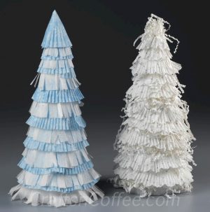 Turn Cupcake Liners Into Christmas Trees