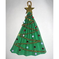 Paper Christmas Tree Fan