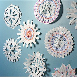 Coffee Filter Snowflakes With A Message