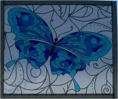 Coloring Book Faux Stained Glass