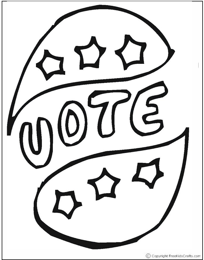 337 Simple Coloring Pages For Election Day for Kids