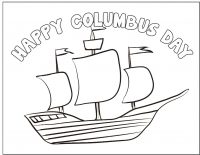 Columbus Day Coloring Page