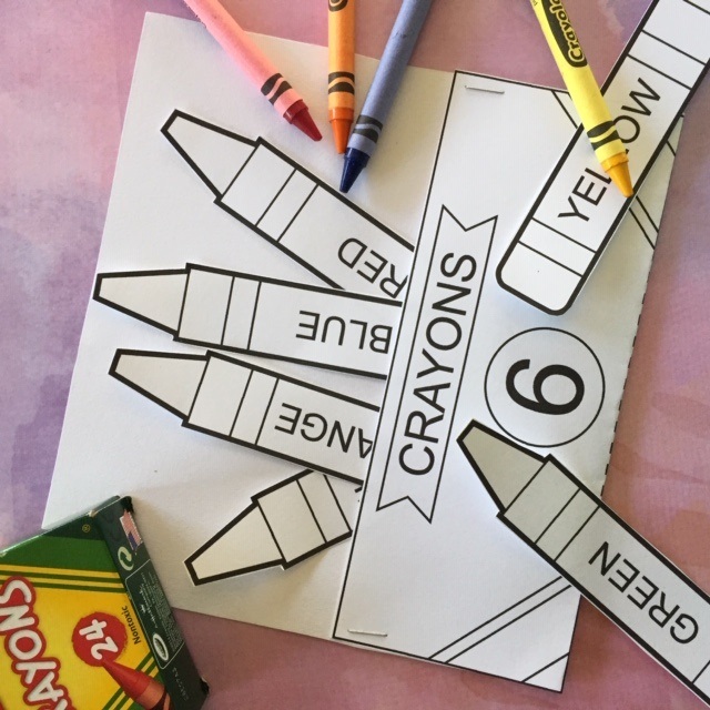 Back to School Crayon Coloring and Activity Page