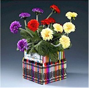 Crayon Flower Holder