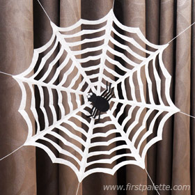 Cut Paper Spider Web