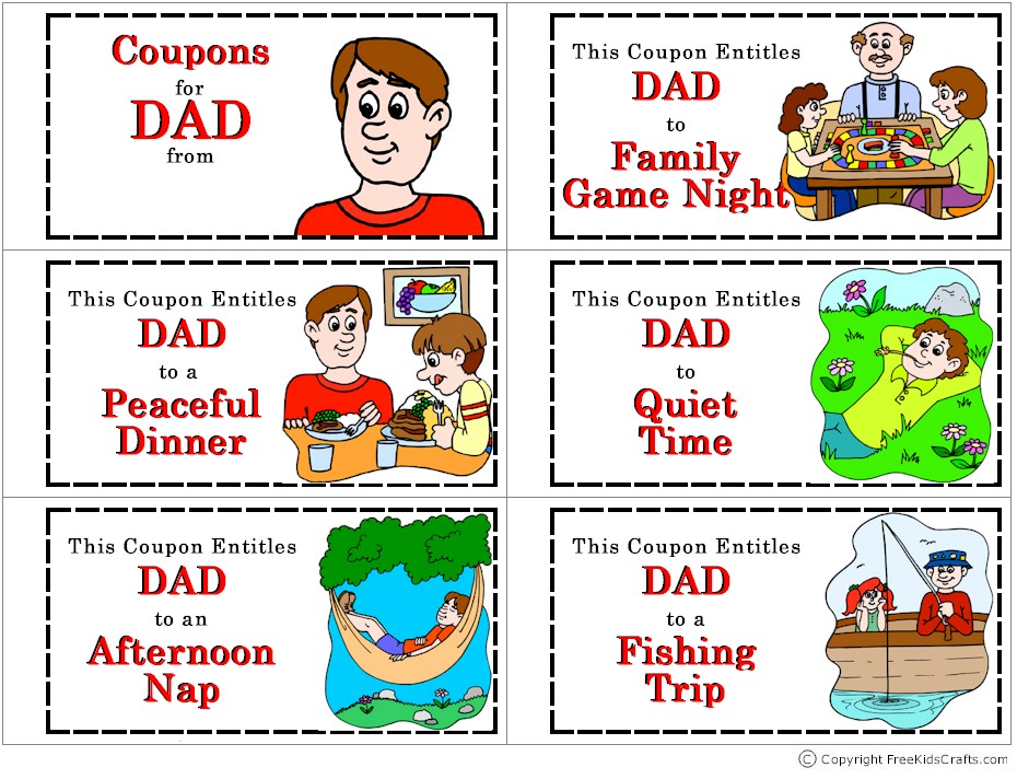 Coupon Book For Dad