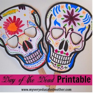 Day Of The Dead Mask with Pattern