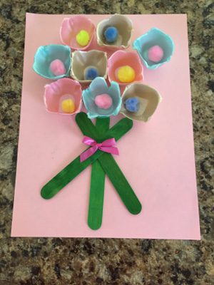 Egg Carton Flower Bouquet