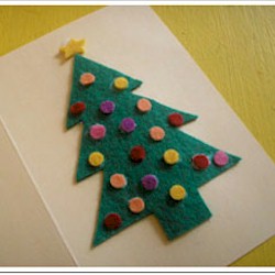 Punch Out Christmas Tree Card