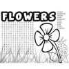 Flower Word Search and Coloring Page