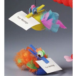 Feathered Note Holder
