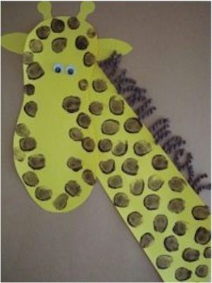 Foot and Fingerprint Giraffe