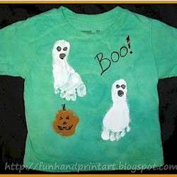 Footprint Ghost Halloween Shirt
