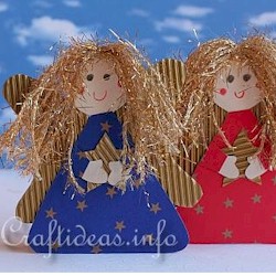 Golden Haired Paper Angels