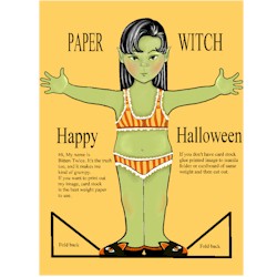 Halloween Witch Paper Doll
