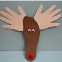 Hand and Footprint Reindeer