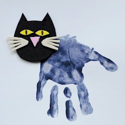 Handprint Black Cat