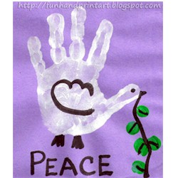 Handprint Peace Dove