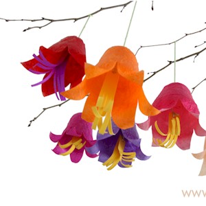 Hanging Tissue Paper Flowers