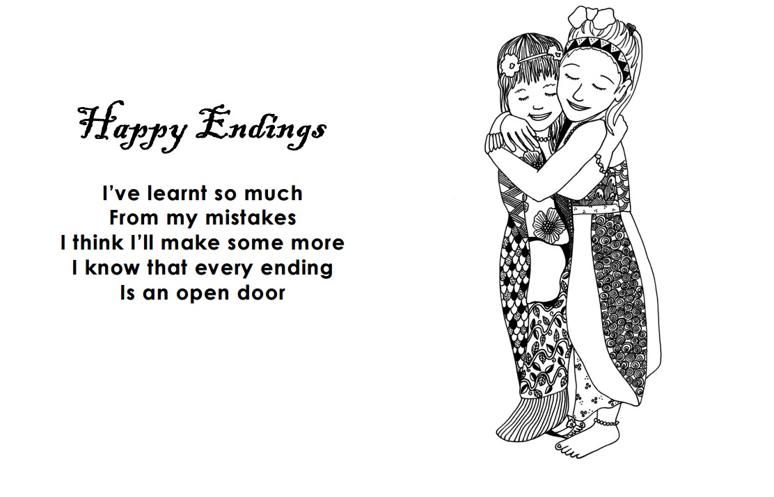 Happy Endings Coloring Page