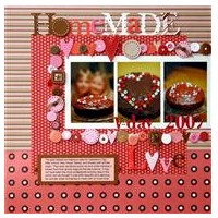 Home Made Love Scrapbook Page