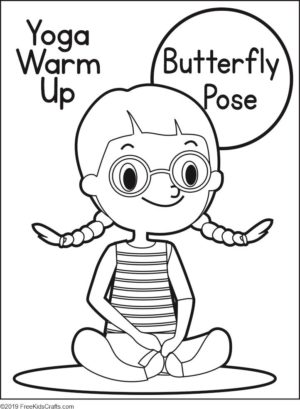 kids yoga coloring pages