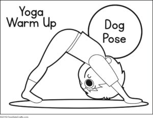 Kids Yoga Pose Coloring Pages Set #4 by Teach Simple