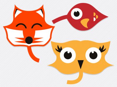 Create leaf animals from real or handmade leaves/