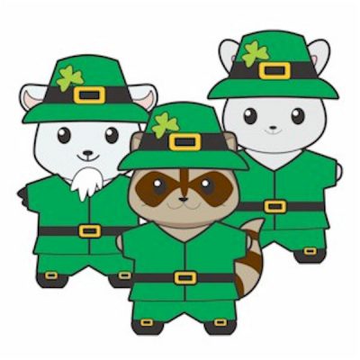 Leprechaun paper dolls for young kids.