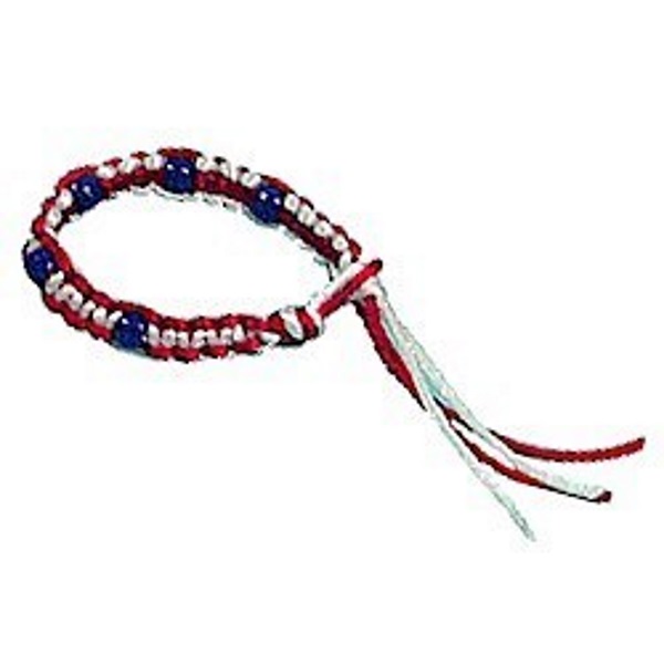 Patriotic Macrame Bracelet Craft
