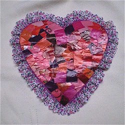 Recycled Magazine Mosaic Heart