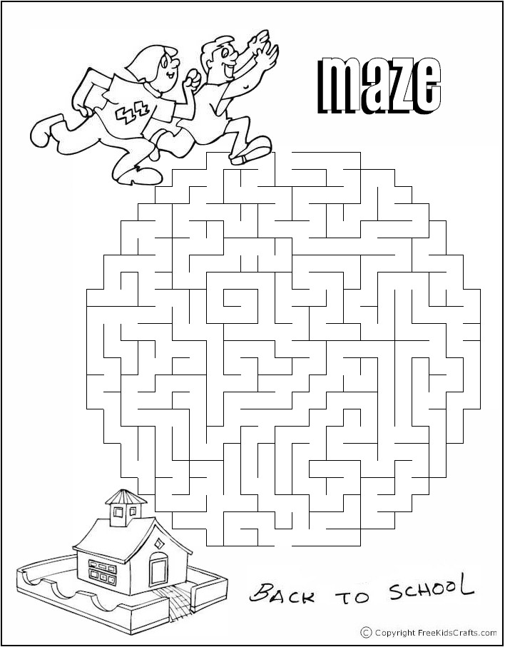 Back to School Word Search And Maze